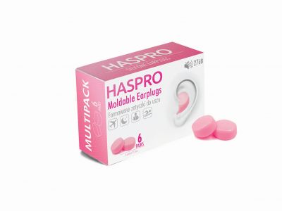 Set 12 dopuri de urechi, Silicon, Reutilizabil, Hipoalergic, Haspro Pink