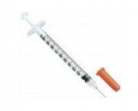 Set 100 seringi insulina 1ml, 3 componente cu ac detasabil 26G, Narcis