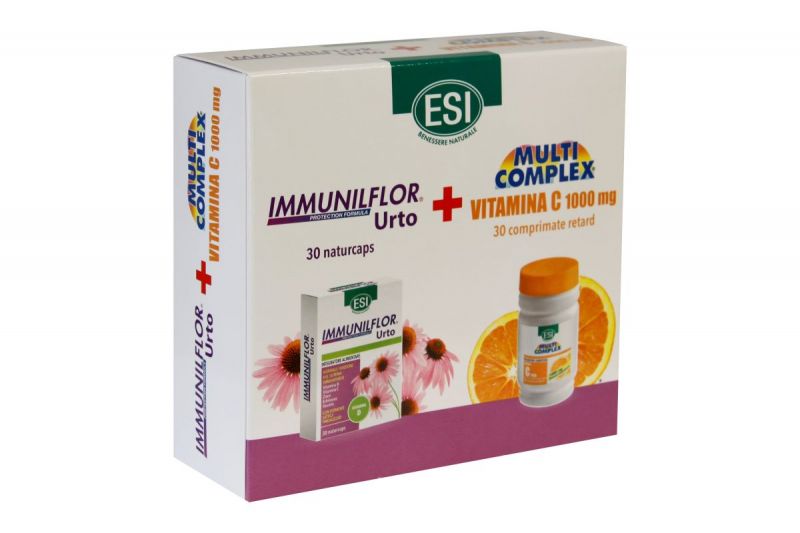 Pachet imunitate Vitamina C 1000 mg + Immunilflor Urto capsule ESI