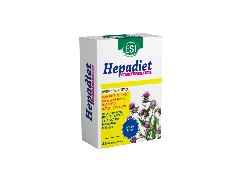 Supliment alimentar hepatic Anghinare, ESI, Hepadiet, 45 comprimate filmate