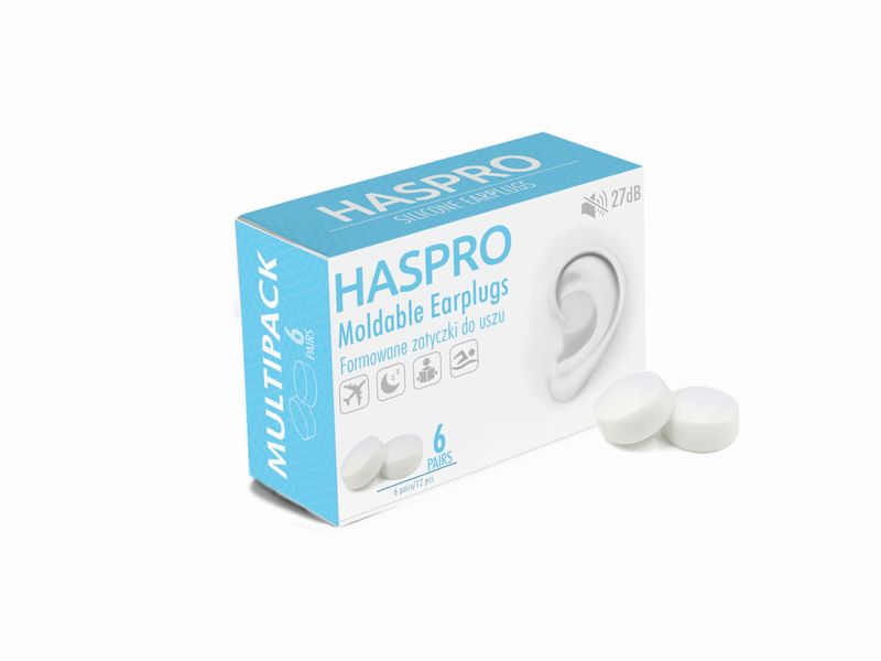 Set 12 dopuri de urechi, Silicon, Reutilizabil, Hipoalergic, Haspro Alb