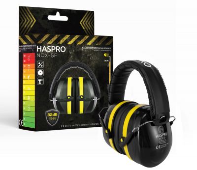 Haspro NOX-5F - Casti profesionale, antifoane externe de protectie protectie auditiva cu banda pt fixarea pe cap SNRdb