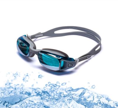 Ochelari de inot pentru adulti, din silicon cu protectie UV, punte nazala fixa, indigo & husa transport