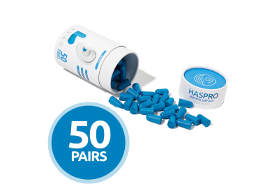Set 50 dopuri de urechi Haspro,TUBE50 BLUE